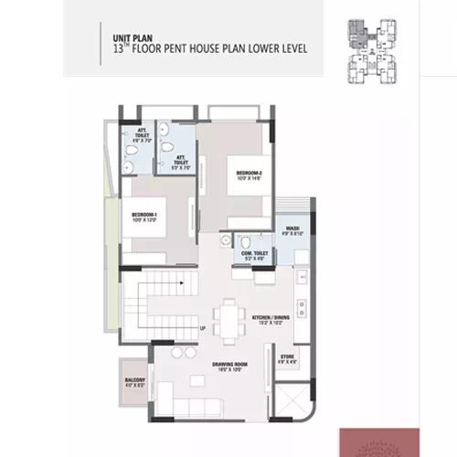 Penthouse Plan Lower Level